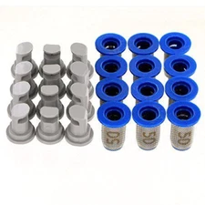 12 Pack - Hypro 30DT3.0 DeflecTip Spray Nozzles w/ TeeJet 8079-PP-50 Strainers