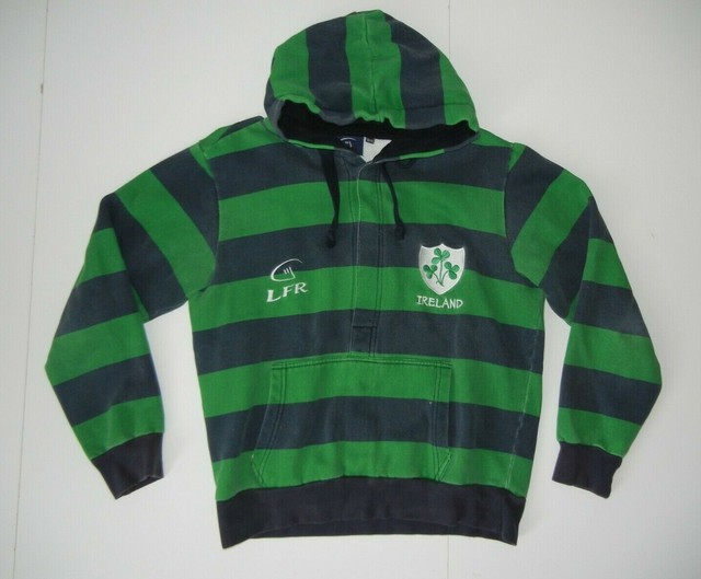 LIVE FOR RUGBY Green/Blue Irish TEAM IRELAND HOODIE Sweatshirt Sz Women