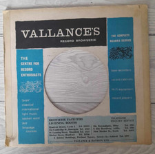 Vintage Vallance's Record Sleeve (1960s) 7" Single Store Sleeve