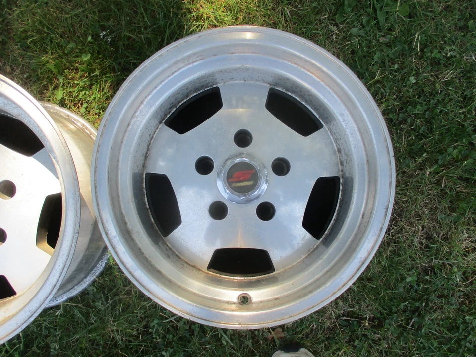 2 ruedas de camioneta Chevy 5x5"" ranuradas vintage Sendel de 15"" x 8,5"" 511 Foto 2 de 4