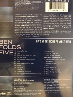 その他 Complete Sessions at West 54th [DVD] Ben Folds Five: The Complete Sessions at West 54th (DVD, 2001