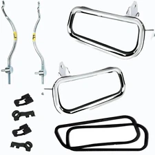 1969-1982 Corvette Outside Door Handles + Rods Clips Gaskets C3 10 piece Kit NEW