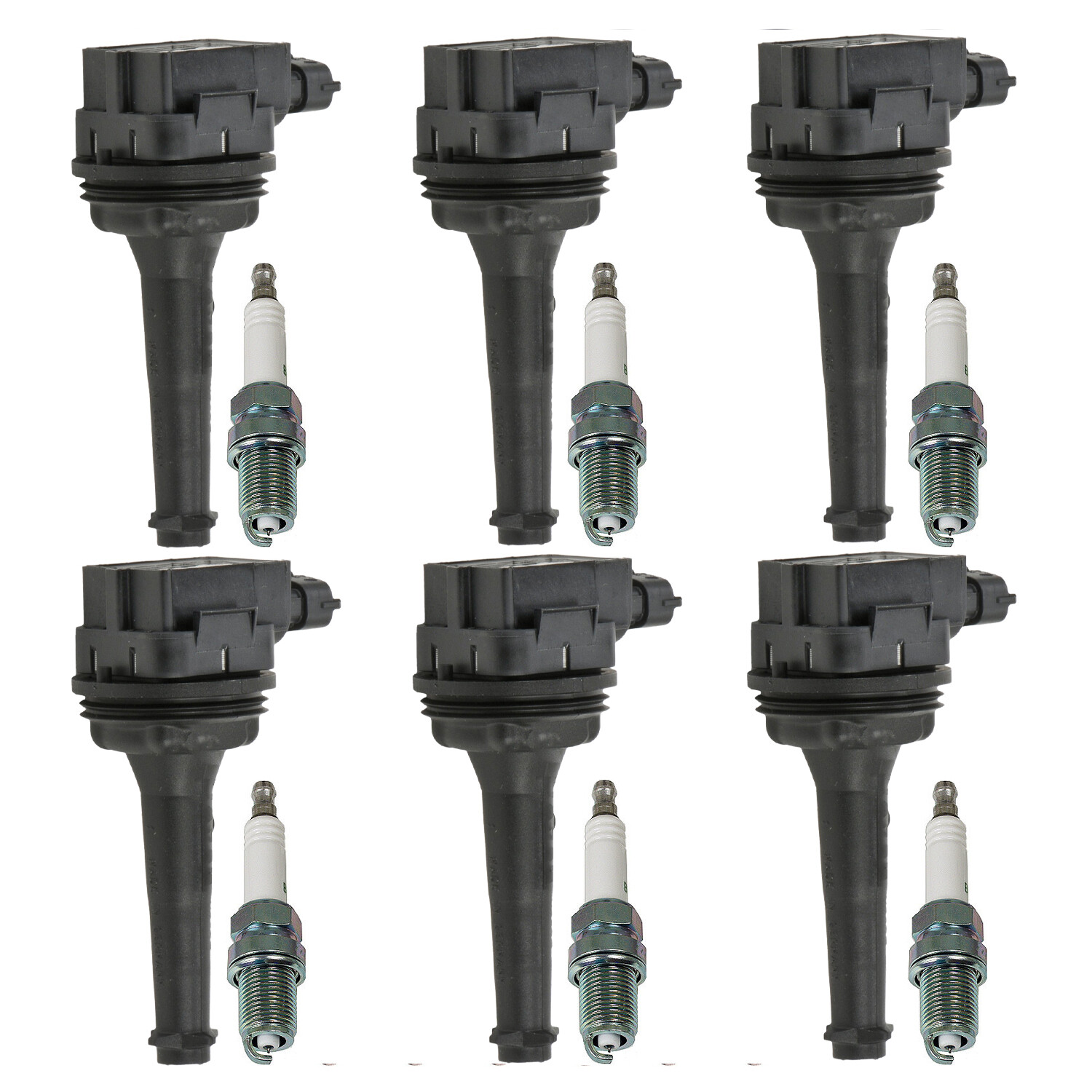 Bosch 6 Ignition Coil NGK 6 G-Power Spark Plug Kit For Volvo S80 XC90 L6