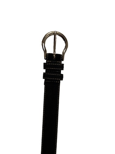 Ceinture Femme En Cuir Et Textile Stretch Marron 'wheat Brown', Taille 30 - Marque Lands' End, Occasion