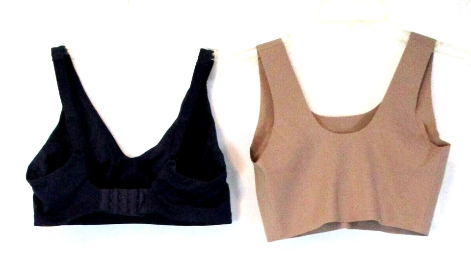Breezies Wirefree Comfort Bra Set Blue Sz L/Wirefree Comfort Bra Sz L Beige BA7 - Image 2 of 4