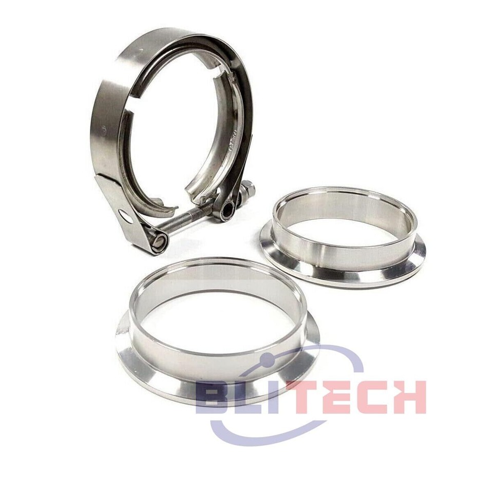 4 inch V Band Clamp with Male Female Flange Kit Stainless Steel