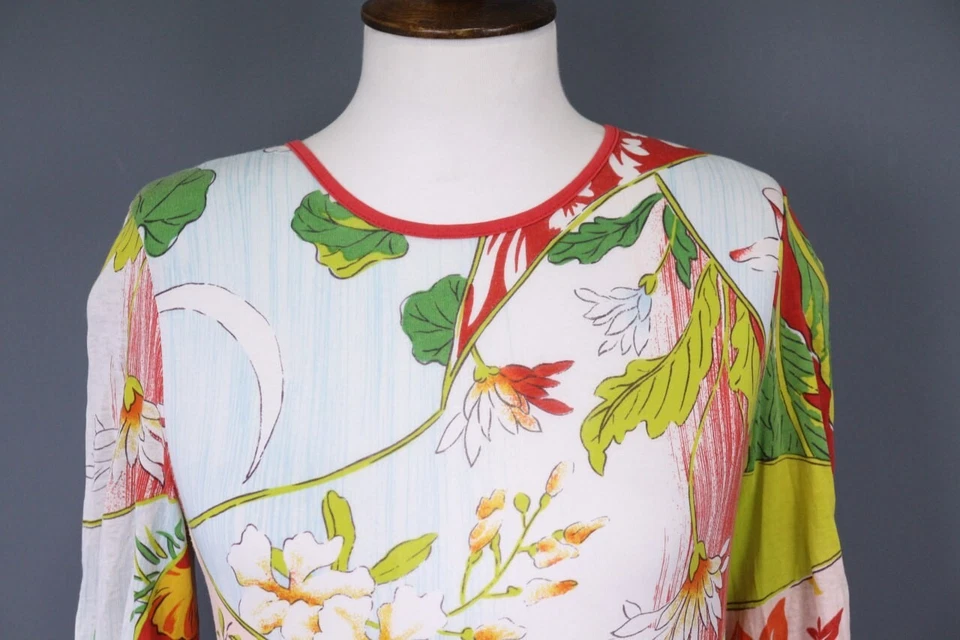 Kenzo Multicolor Printed Floral Long Sleeve Blouse Shirt Size M - Image 3 of 4