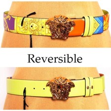 sz 85 US 34 NEW 595 VERSACE Men HERITAGE BAROQUE Reversible MEDUSA Logo BELT