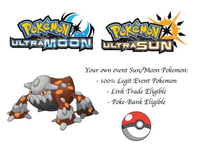 Pokemon Ultra Sun And Moon 18 Legends Japanese Event Pokemon Heatran Ebay