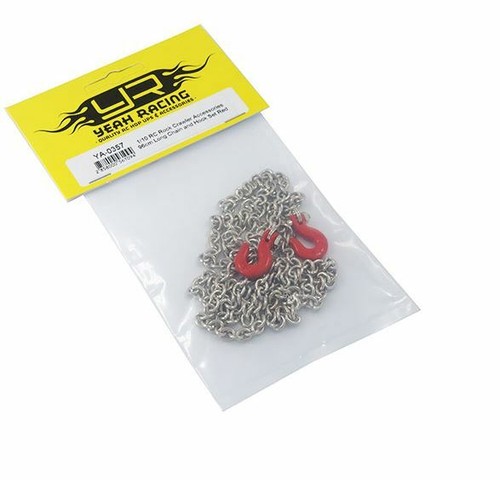 Yeah Racing YA-0357 1/10 Rock Crawler Accessorie 96cm Long Chain w/Hook Red - Picture 2 of 2