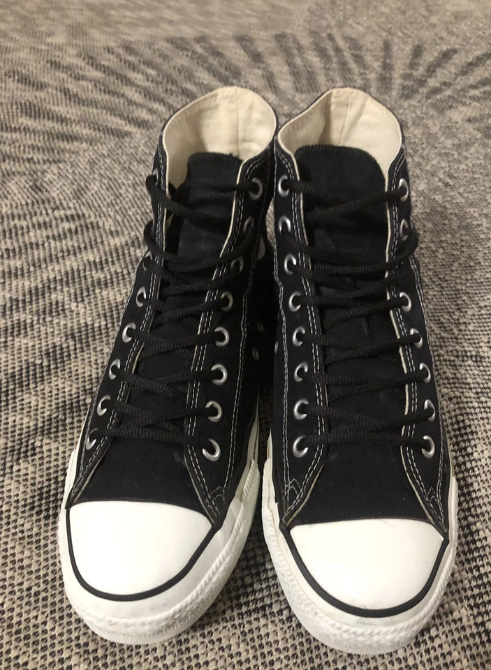 vintage 90s converse all stars high top black sneakers Made in USA Sz 10.5 Men’s - Image 4 of 4