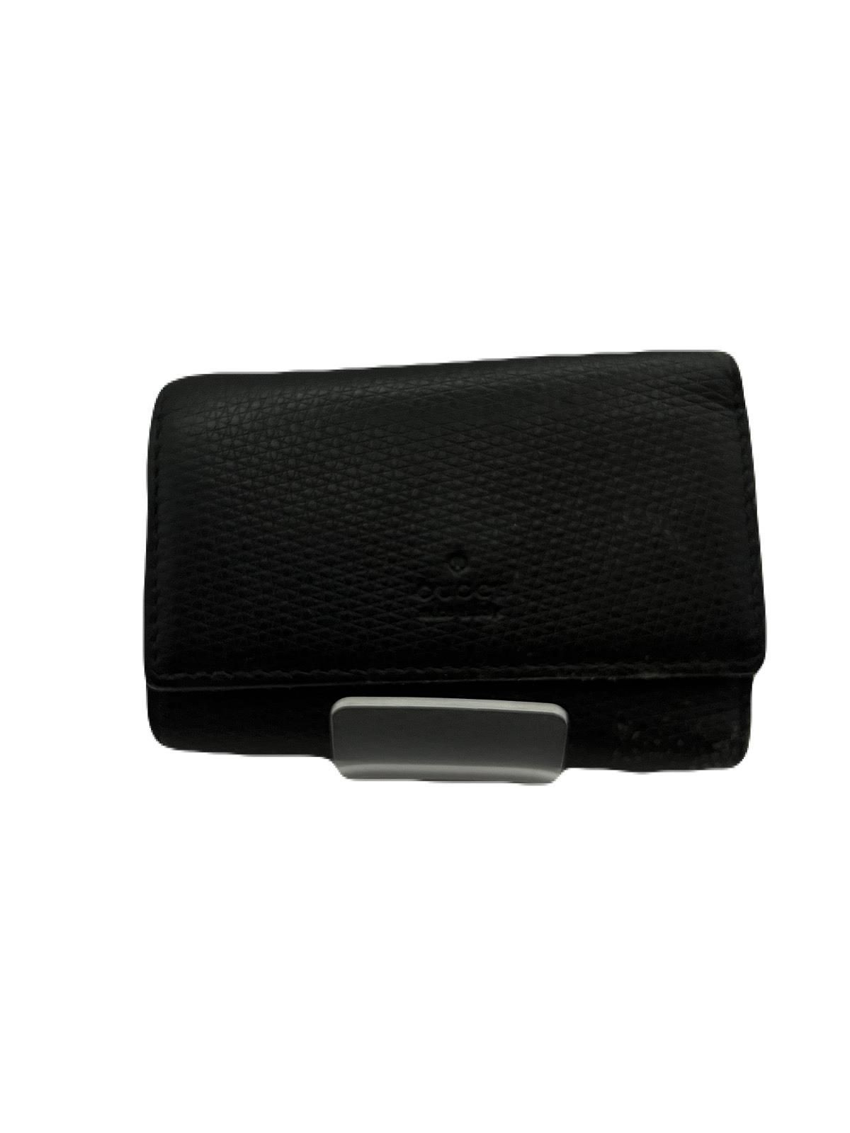 Gucci Black Leather Key Wallet with 6 Hooks Pre-Owned E0328-79