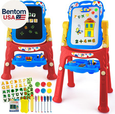 Art Easel for Kids - Adjustable Standing Toddler Easel, 4 In1 Double-Sided Large