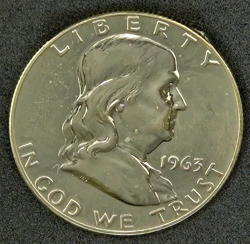 1963 P - Franklin Half Dollar - 90% SILVER - "Proof"