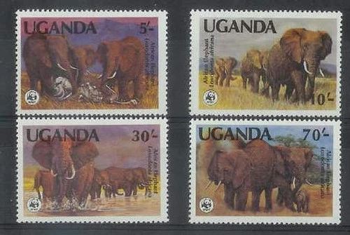 WWF Uganda postfris 1983 MNH 361-364 - Olifant / Elefant (242)