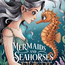 Mermaids and Seahorses-A Whimsical Fantasy Coloring Book: Beautiful Underwater S
