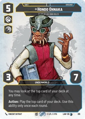 x1 Hondo Ohnaka - Plays By His Own Rules - Prestige L Star Wars A Lawless Time M