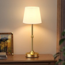 Kakanuo Rechargeable Cordless Table Lamp Gold 1 Pack Brass 4000mAh Battery O...