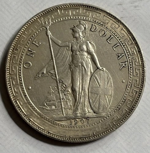 1907-B British Trade Dollar