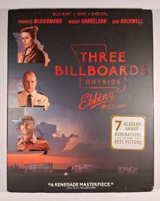 Three Billboards Outside Ebbing, Missouri (Blu-ray + DVD, 2017) ***MINT DISCS***
