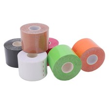 6Pcs Sports Tape Muscle Non Woven Fabric Kinesiology 5cm Width 5m Length GL 0.62 per metre