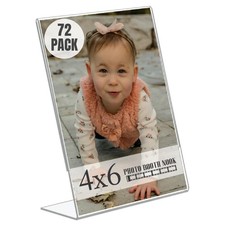 Photo Booth Nook 4x6 Acrylic Picture Frames - Clear Vertical, 72 Pack