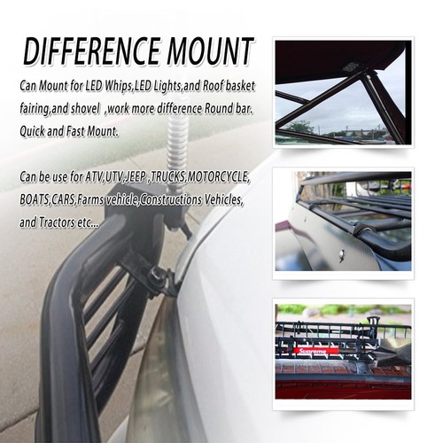 Led Light Bar Clamps 1.25 inch -Pack 4,Tube Clamp Mount kit 1-1/4 Bar Clamp - Picture 4 of 7