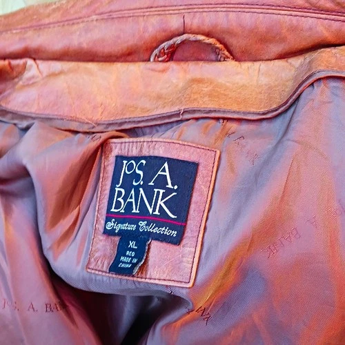 Jos. A. Bank Signature Collection Men’s Brown Leather Jacket L - product listing photo