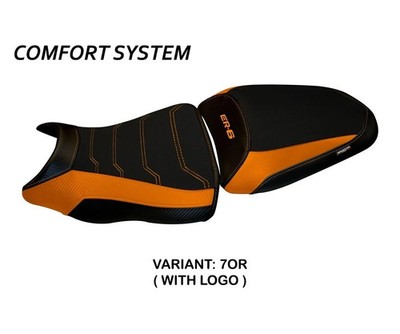 Sattelbezug Komplet Sitz Dayton 1 Comf Orange TPZ KAWASAKI ER-6N/F 2012 2016 WJ