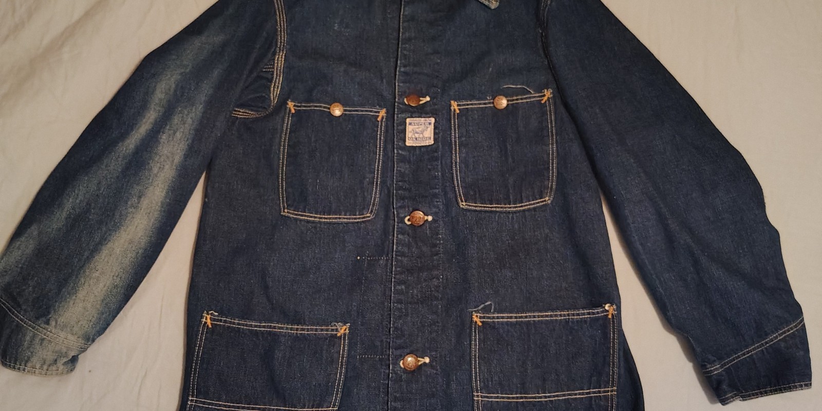 RAREVINTAGE J.C.P SUPER OX HIDE DENIM CHORE COAT … - image 3