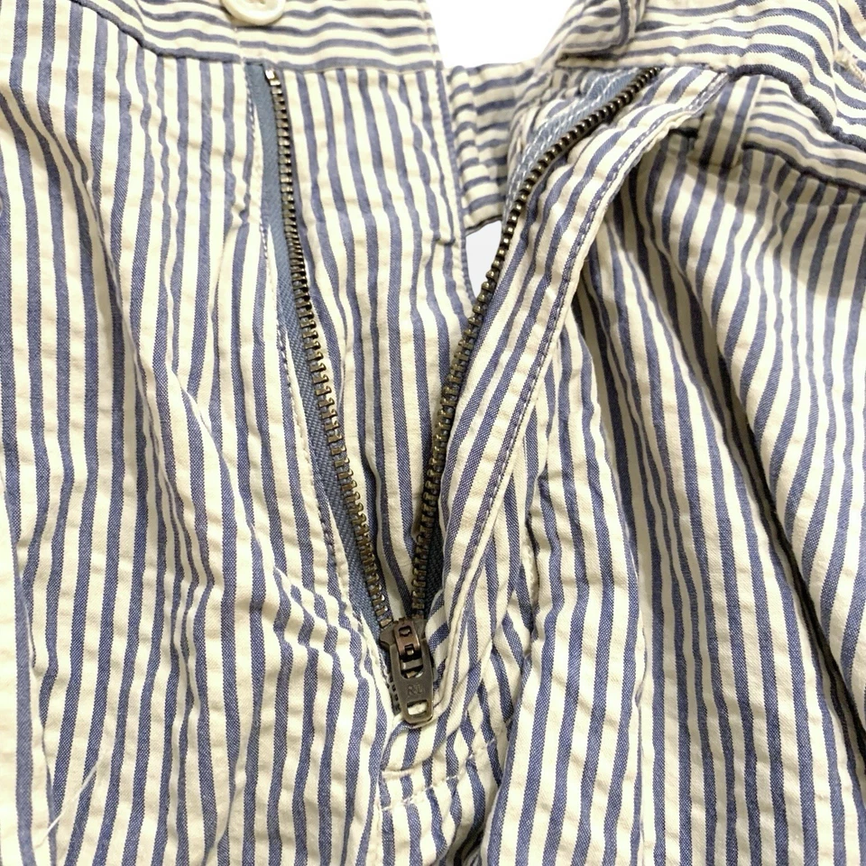 Bermuda polo masculina Ralph Lauren clássica tamanho 34 azul creme Seersucker 381 Bleecker - Imagem 4 de 4