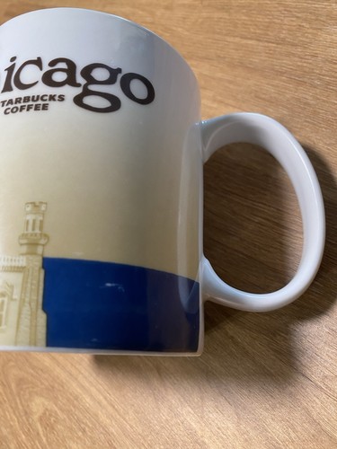 Starbucks Coffee Collector Series Mug Chicago 2009 16oz White Blue - Picture 7 of 9