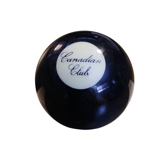 Vtg Rare Whiskey Canadian Club Billiards Black 8 Ball Promotional Souvenir READ