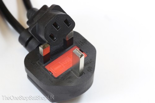 5 x 3 Pin 1.8m UK Black Mains Cable IEC-320 C13 For Televisions, Computers etc - Afbeelding 12 van 12