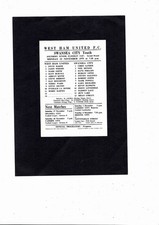 1979/80 West Ham United v Swansea Southern Junior Floodlit Cup FootballProgramme