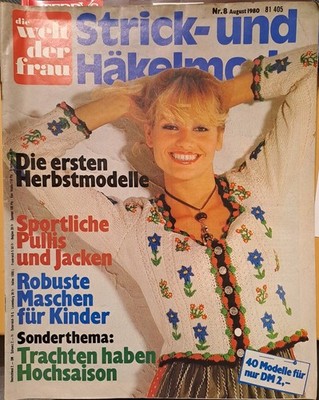 Benefiz-Verkauf - Welt der Frau Strick- u Häkelmode 8/80 -  Herbst - Vintage