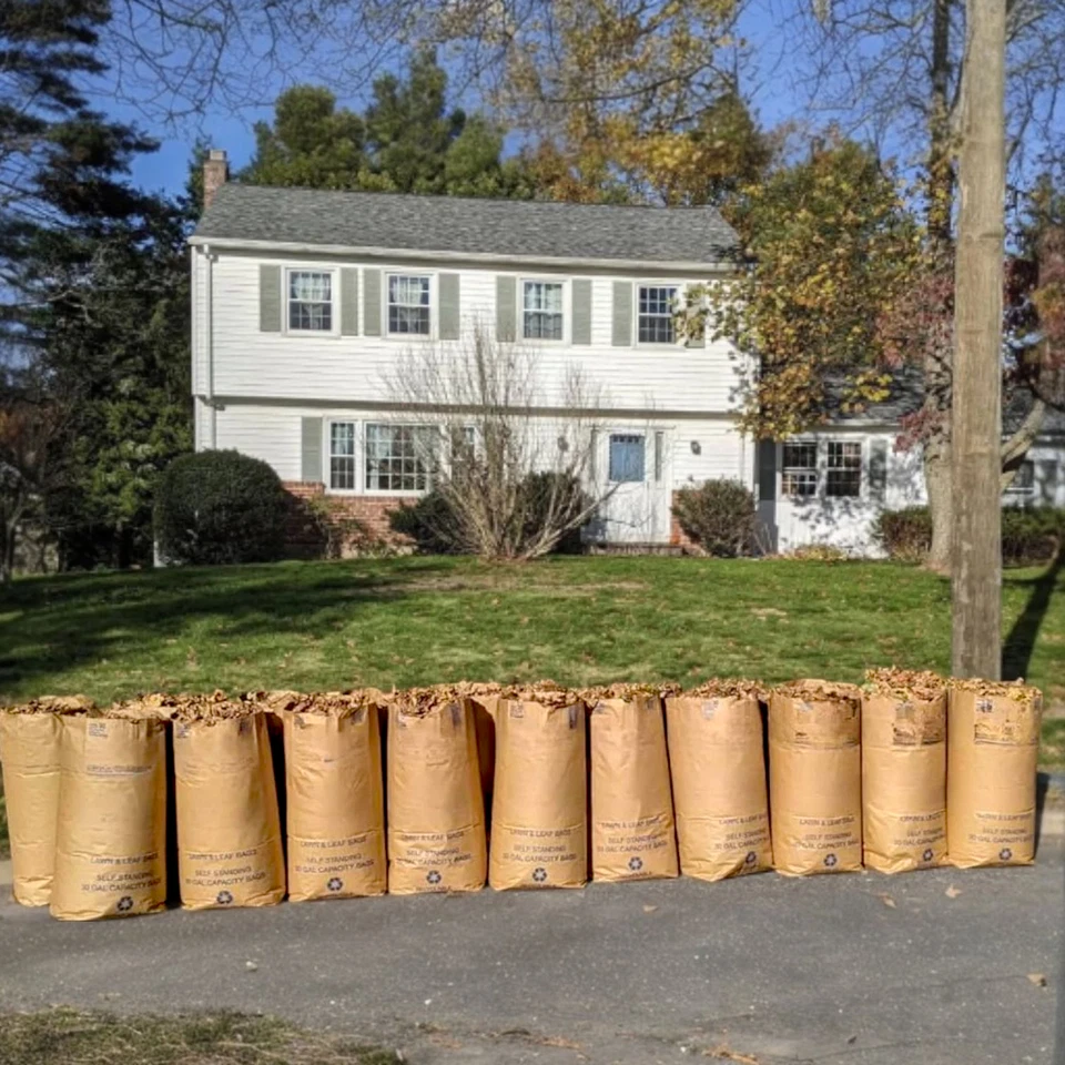 Leaf Yard Abfall Recycling große selbststehende Wachspapiertüte, Stck 5, 25 oder 50 - Bild 3 von 3