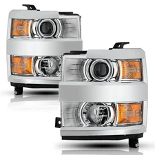 Headlights For 2015-2019 Chevy Silverado 2500 3500HD Headlamps Assembly Sets