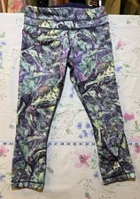 Lululemon Wunder Under Tight Leggings LW5AP7S Floral Womens Size 6
