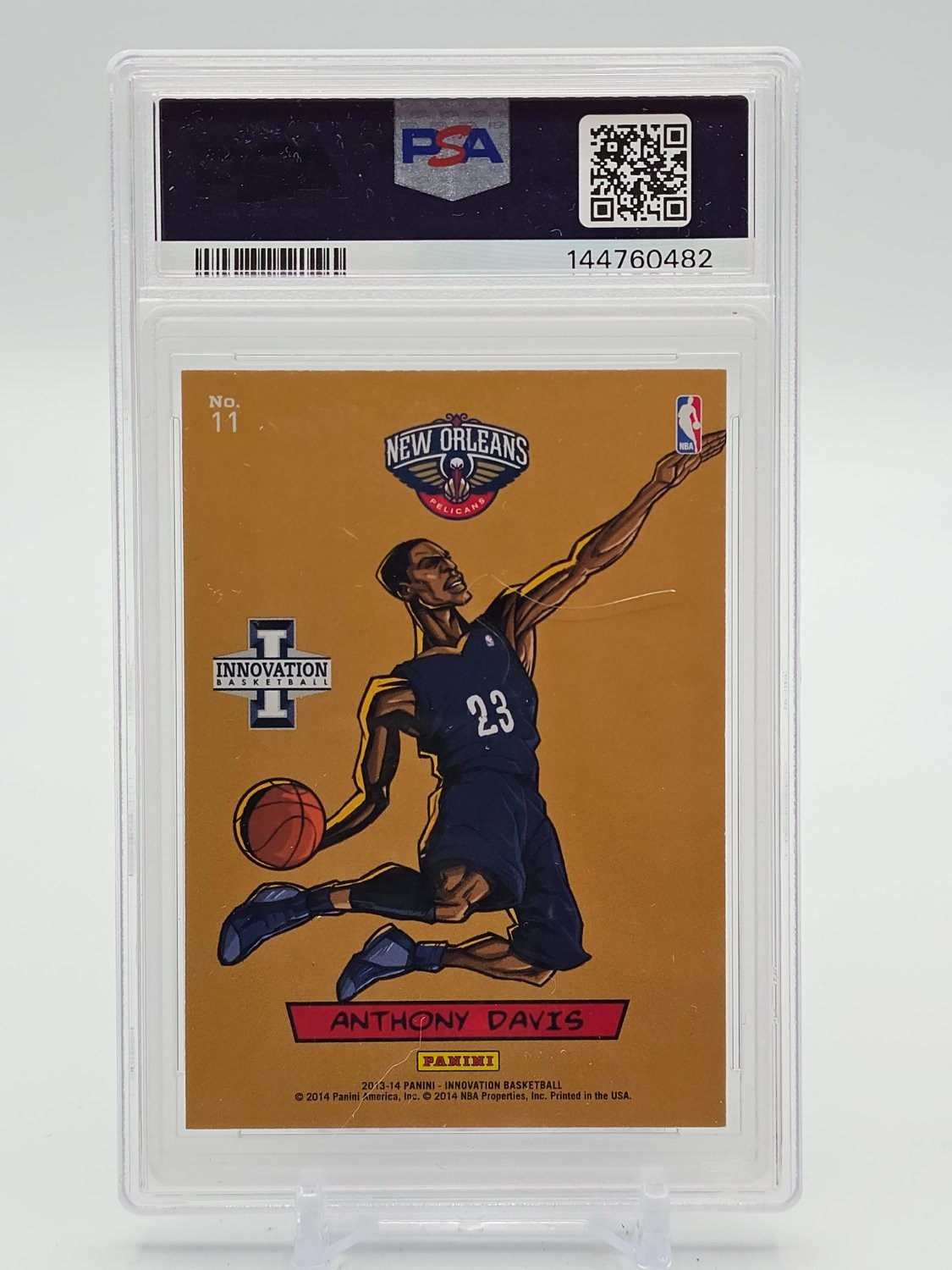 ANTHONY DAVIS 2013-14 PANINI INNOVATION KABOOM! CASE HIT SSP #11 PSA 10 Q7128 view 2