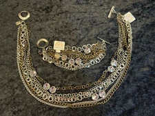 SEA Smadar Eliasaf Art Jewelry Necklace Bracelet Multi-Strand, Crystals NWT