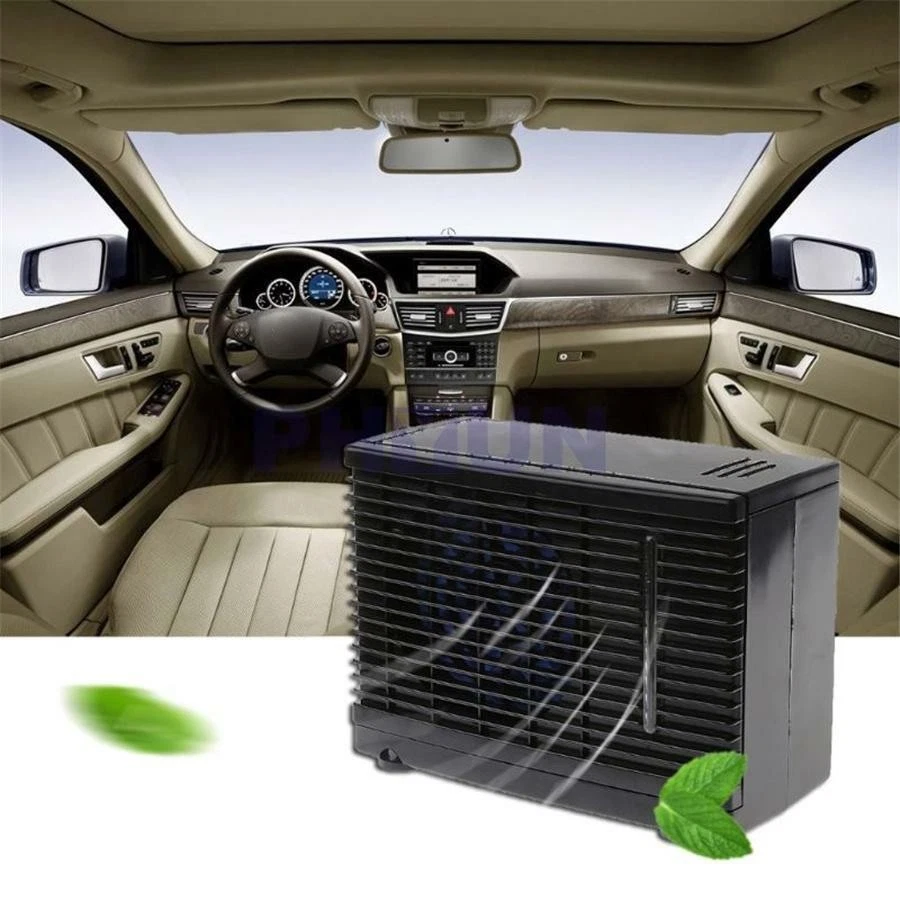 Mini Ventilador Portátil 20x11x15cm Aire Acondicionado Coche 60W Negro 1 Pieza 24V Foto 3 de 4