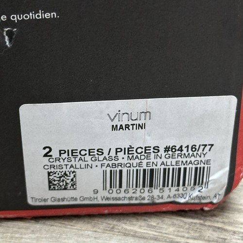 Riedel Vinum Martini Glas 2er Set - Imperfect Box - Neu - Bild 8 von 8
