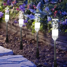 Outdoor Pathway Lights, 6 Pcs Path Lights AC Plug 12V Low Voltage Landscape L...
