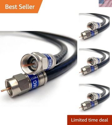 50ft Quad Shield Solid Copper 3GHZ RG-6 Coaxial Cable 75 Ohm DIRECTV Satellit...