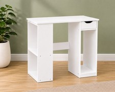 H Shaped Computer Desk with Sliding Drawer Writing Table for Office Home Study