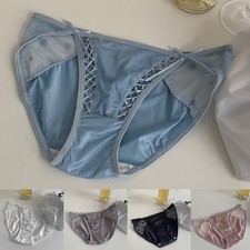 Satin Seiden Slip Unterwäsche Sexy Low Waist Leicht Stretch Sommer Unterwäsche