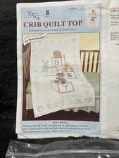 Jack Dempsey Needle Art Crib Quilt Top Baby Blocks 4060-110 40  x60  
