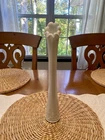 Westmoreland White Milk Glass Swung Paneled Bud Vase Pedestal Vintage