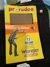 Wrangler Boy s Black Original Cowboy Cut Pro Rodeo Denim Jeans. 16 Regular P-15